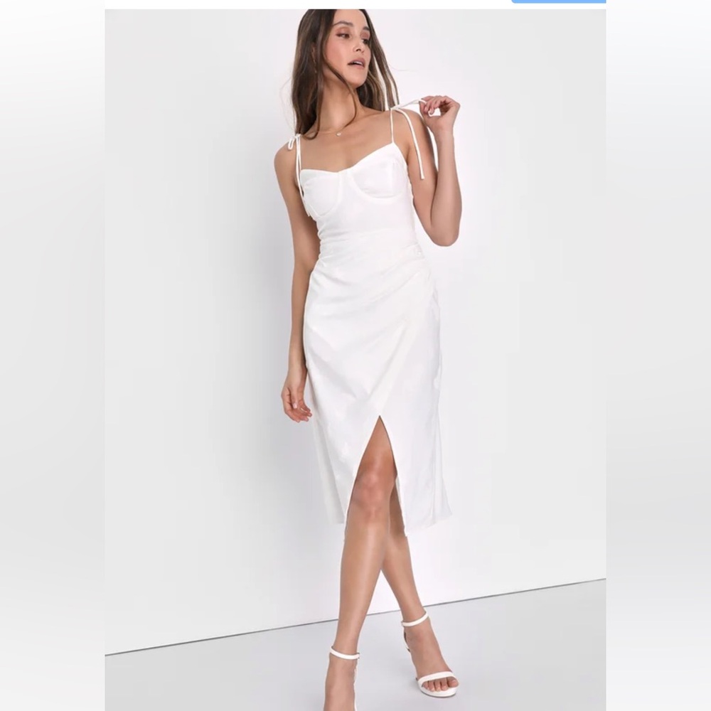 Lulus Jacquard Midi Dress